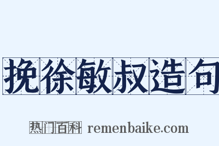 挽徐敏叔造句是什么意思的图片